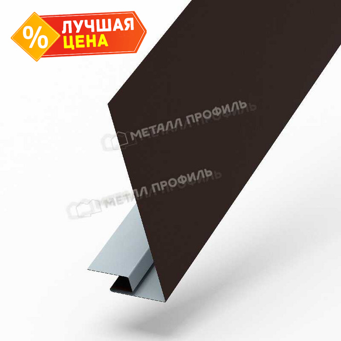 Планка карнизного свеса сложная 250х50х3000 NormanMP (ПЭ-01-8017-0.5)