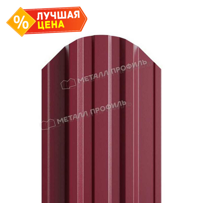 Штакетник Металл Профиль TRAPEZE-O 0,5 PURMAN® RAL3005 Красное вино