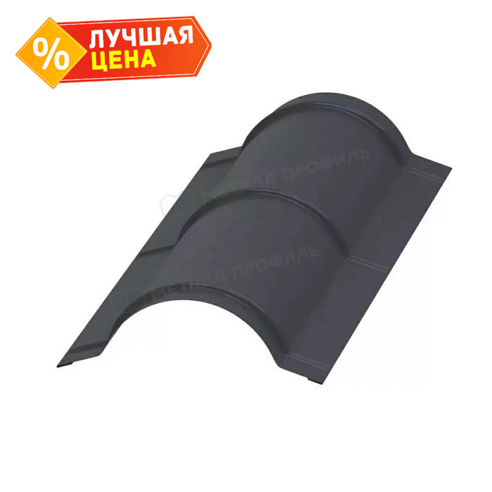 Планка конька круглого R110х2000 NormanMP (ПЭ-01-9002-0.5)