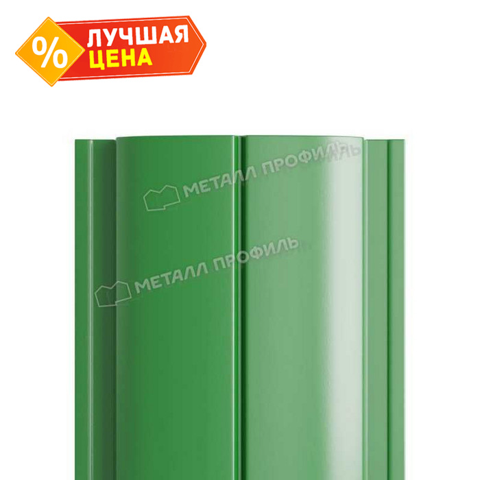 Штакетник Металл Профиль ELLIPSE-T 0,5 NormanMP RAL6002 Зеленый лист