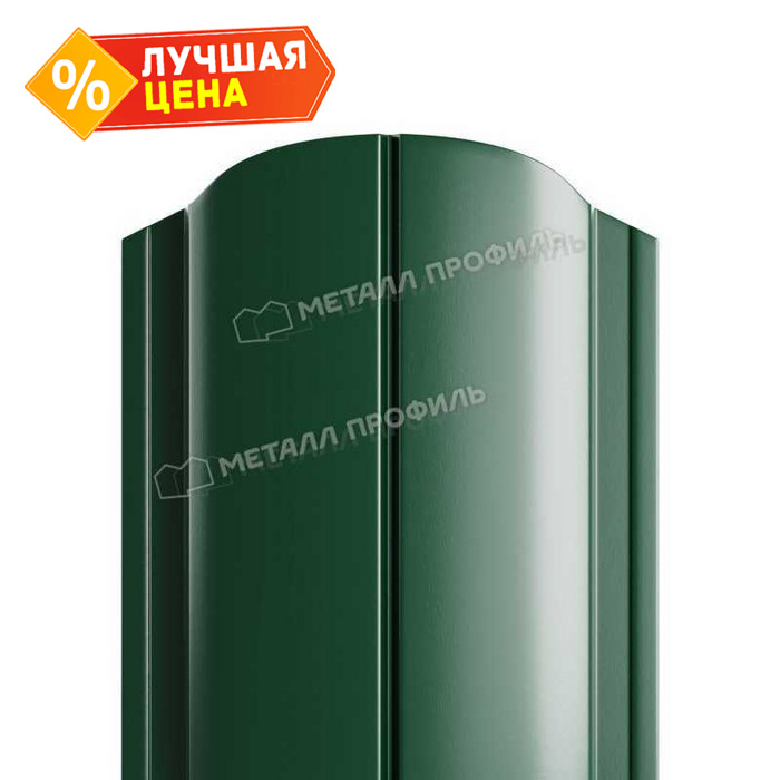 Штакетник Металл Профиль ELLIPSE-O 0,5 NormanMP RAL6005 Зеленый мох