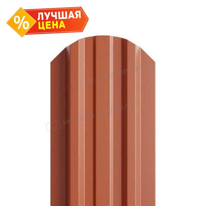 Штакетник Металл Профиль LАNE-O 0,5 PURETAN® RR 750 Терракотовый