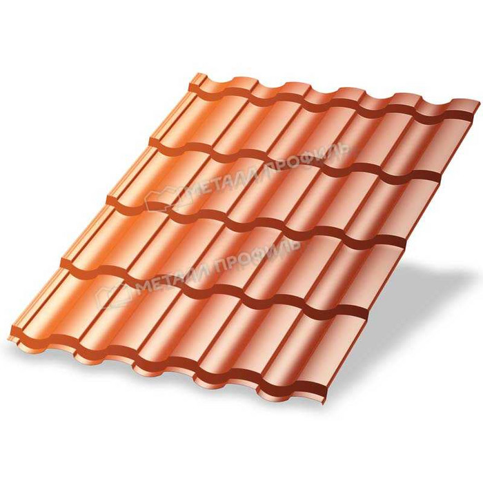 Металлочерепица Металл-Профиль Монтекристо-XL 0,5 AGNETA® Copper/Copper/Медный/Медный