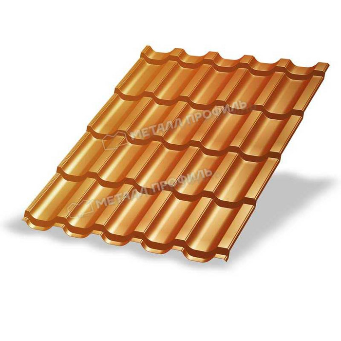 Металлочерепица Металл-Профиль Трамонтана-ML 0,5 AGNETA® Copper/Copper/Медный/Медный