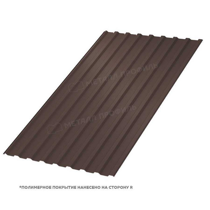 Профлист Металл Профиль МП-20 0,5 PURETAN® RR 32 Темно-коричневый | B