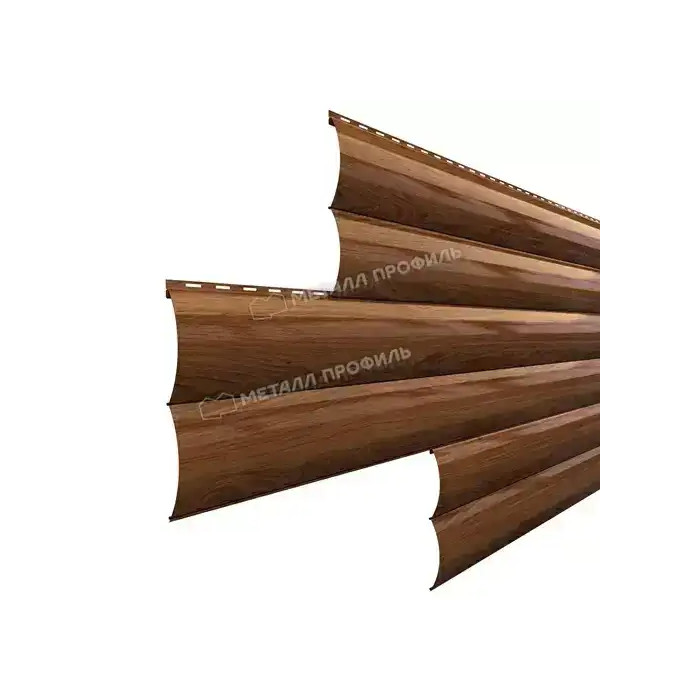 Металлический сайдинг Woodstock-Н Металл-Профиль ECOSTEEL Мореный Дуб 28х330